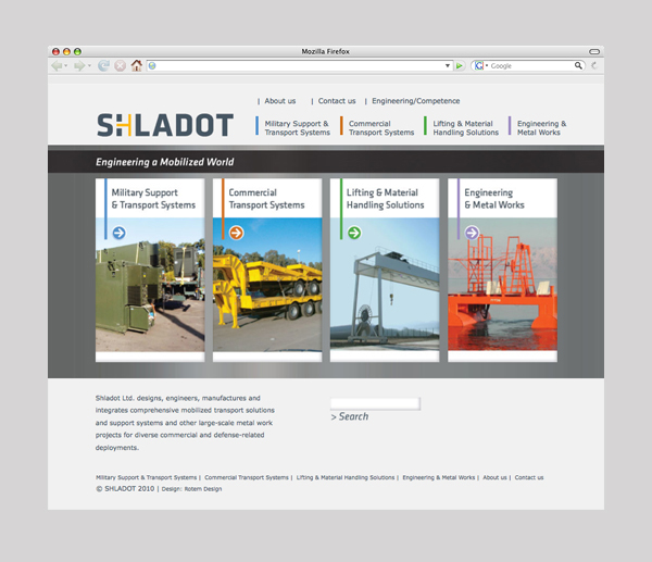 Shladot Ltd website homepage | brand web design
