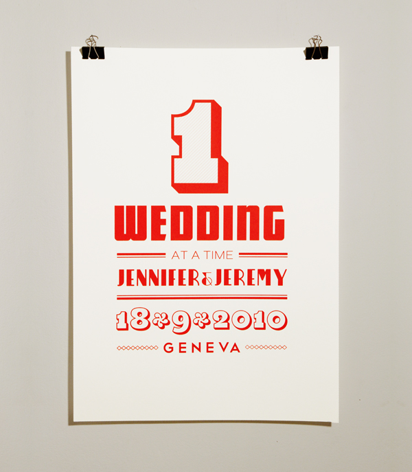 Jennifer & Jeremy Kou's wedding poster | print design